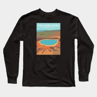 Yellowstone National Park, Wyoming Travel Poster Long Sleeve T-Shirt